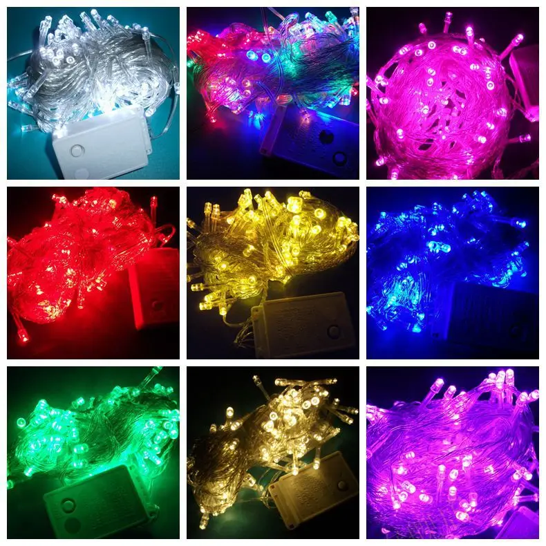 9 colors 100 LED 10M christmas wedding String .