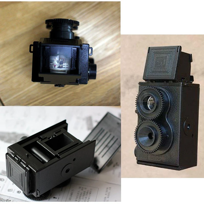 Модный черный DIY двойной объектив Reflex TLR 35 мм Lomo фильм камера комплект Классический игровой хобби фото игрушка подарок для детей/студентов