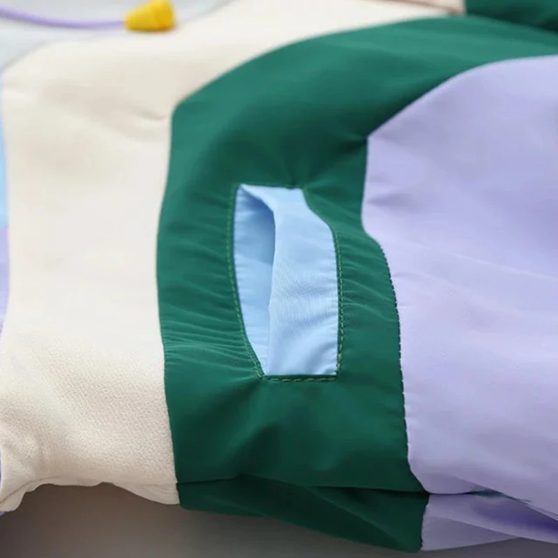 Goede Flectit Vrouwen Pastel Bomber Jacket Leuke Borduren Kleur Blok Stofdoek Souvenir Sukajan Jas Japanse Meisjes Harajuku Stijl *