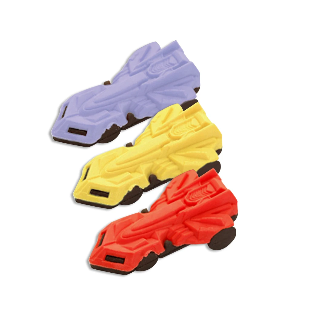 3 шт. в форме автомобиля ластик детский необходимый мультфильм подарок резиновые школьные принадлежности ластик