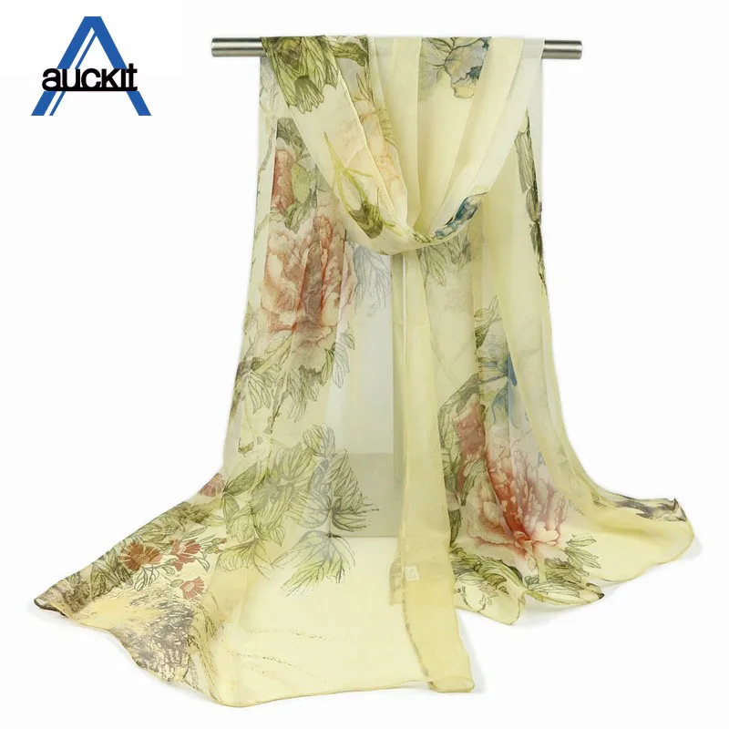 

Georgette silk scarf female fashion high quality scarf seaside sunscreen shawl small long towel Scarf, Shawl SD-26