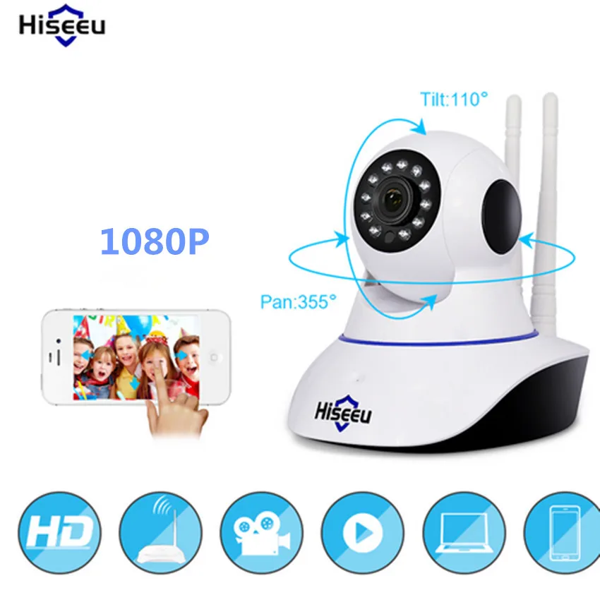 

Hiseeu 1080p Night Vision CCTV Camera Camaras De Seguridad HD Camera Baby Monitor Mini Wifi Endoscope Pan Tilt IP Camera Wifi 41
