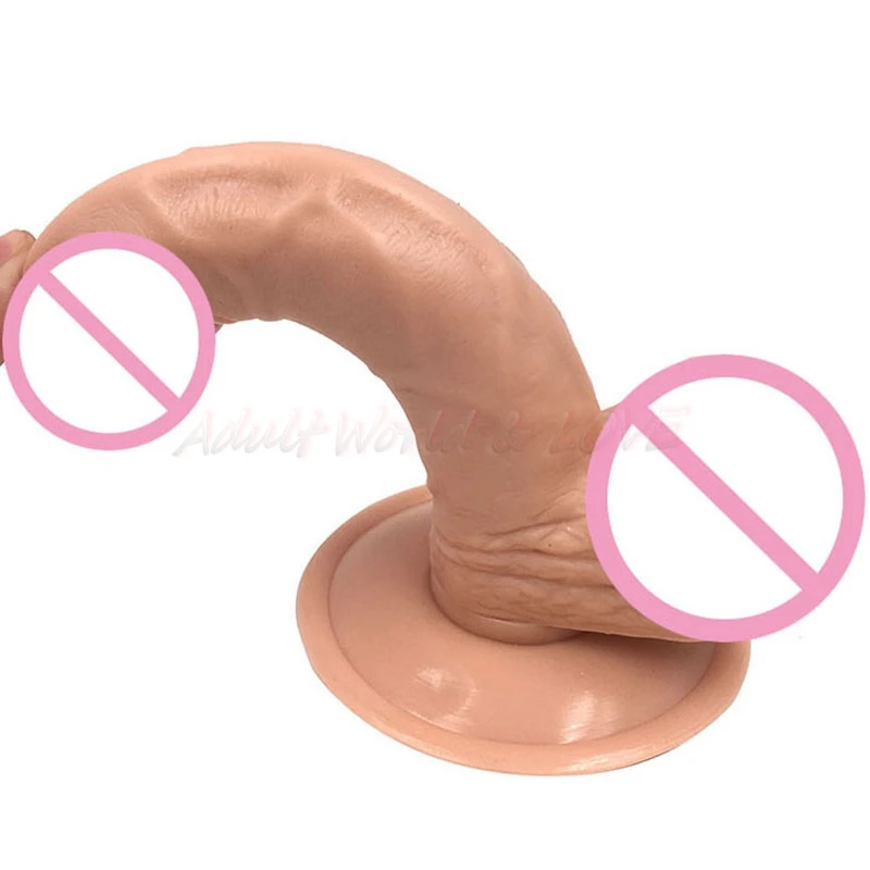 New Product 6 3 Inches Real Extreme Realistic font b Dildos b font with Sucker Soft