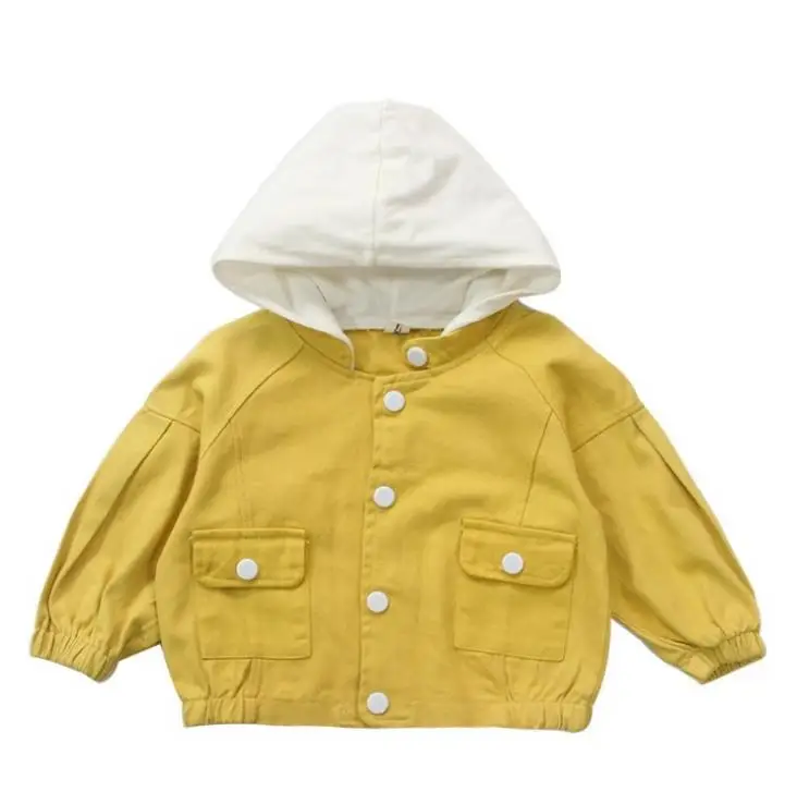Коллекция года, весенние пальто для девочек детская модная куртка с капюшоном Милая рубашка с длинными рукавами для девочек детская одежда Повседневная куртка для малышей
