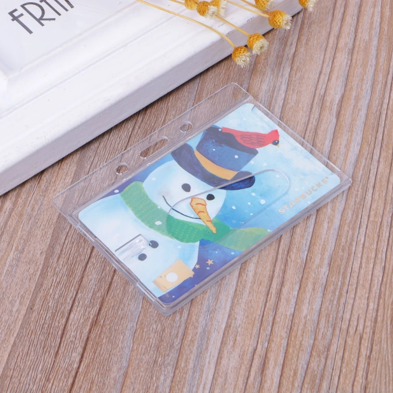 Hard Plastic Bank Card Badge Holder Clear Protector ID