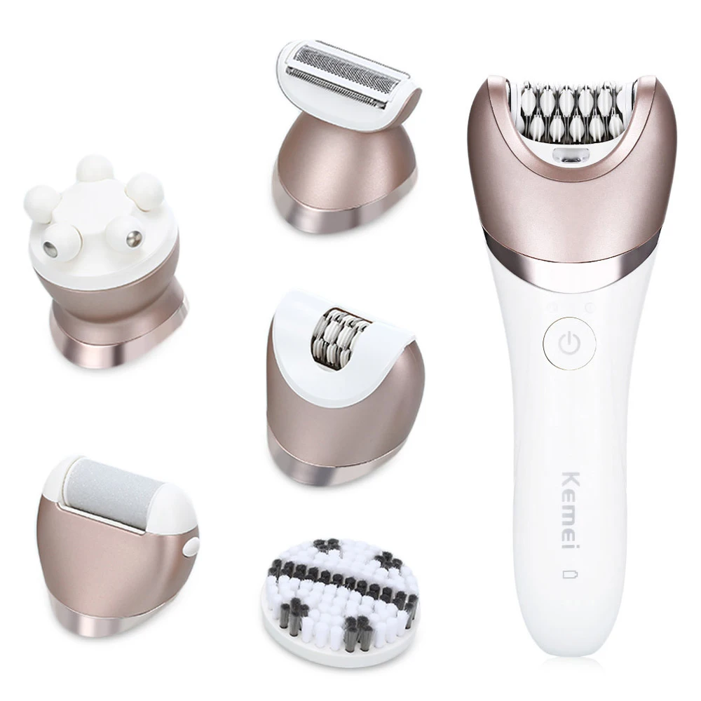 

5in1 wet dry women shaver female shaving machine lady trimmer hair removal epilator for face,bikini,body,leg,underarms