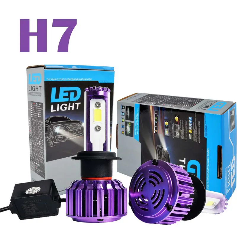 Taitian LED Headlight Bulbs Kit H7 60w 6 000Lm 6K Cool White 3K Yellow color For