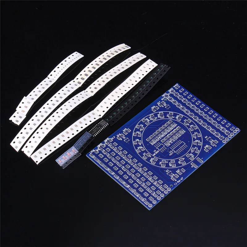 CD4017 вращающийся светодиодный SMD NE555 паяльная доска практика DIY Kit Fanny Skill обучение электронный костюм