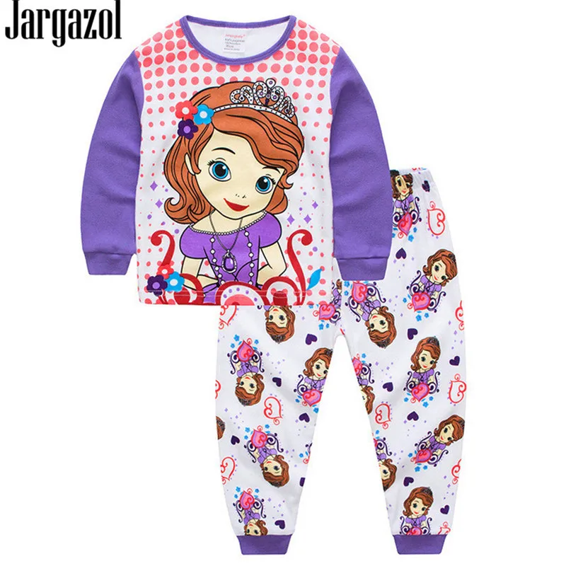 

Jargazol Pyjamas Kids Clothes for Girls Autumn Pyjama Fille Cartoon Printing Children Clothing Infantil Cotton Kids Clothes
