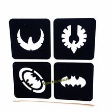 Крылья летучей мыши индийская хна шаблон татуировки для женщин тело ноги искусство татуировки трафареты Менди Аэрограф живопись макияж инструменты