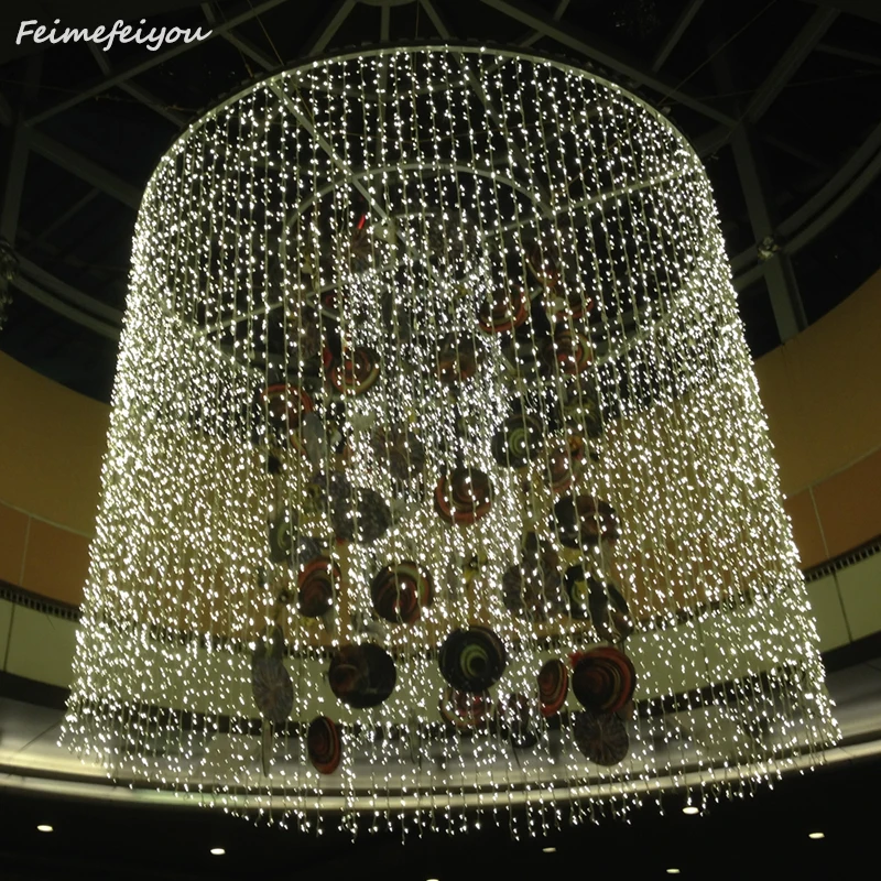 

Feimefeiyou 6*3M led light luminari 8-Mode 600-LED String Lights Window Curtain Lights with plug for Holiday Wedding Lighting