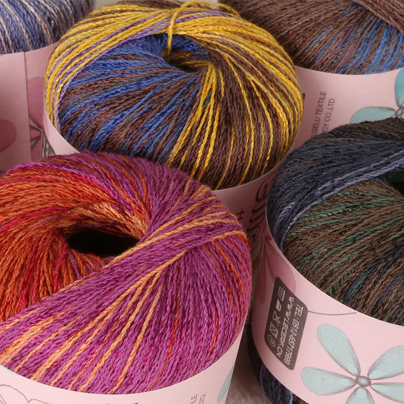Free shipping New color 300g(50g*6pcs) Cotton Yarn Crochet Thin Threads For Hand Knitting Baby Coat Sweater Stereo | Дом и сад