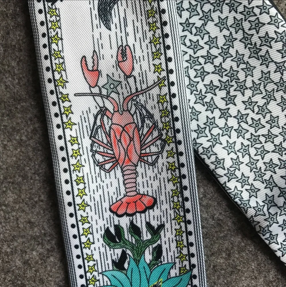 Дизайн Роскошный бренд саржевый Шелковый маленький женский шарф Таро мешок для волос ручка Украшение галстук многофункциональная ручная тесемка, шарф M296