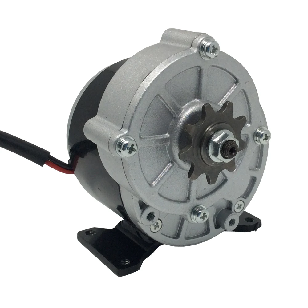 

MY106Z3 DC Gear Motor 24V 36V 350W Brushed Motor Rated Speed 3000rpm with 9 Tooth Sprocket Fit for Electric Bike