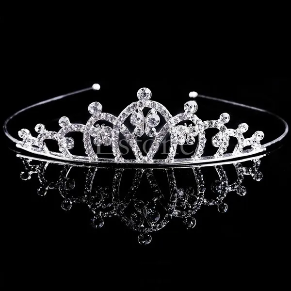 JAVRICK Новая девушка повязка для волос Свадебная принцесса Великолепная тиара с кристаллами свадебная корона
