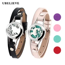 Ubelive браслет для мужчин ароматерапия из нержавеющей стали диффузор медальон многослойный амулет кожаные браслеты Рождественский подарок для женщин