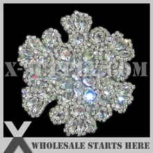 20 шт./партия) Свадебная металлическая аппликация из горного хрусталя бисерная нашивка для свадебное платье под заказ украшение, X1-RAT2177