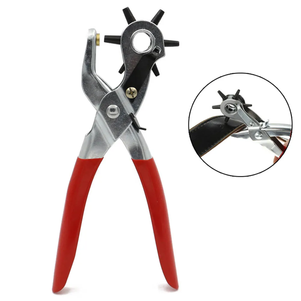 9 Heavy Duty Leather Hole Punch Hand Pliers Belt 6 Size Holes Punches