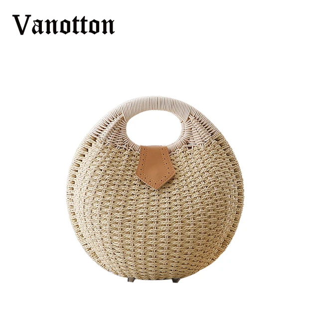 2017 Portable Summer Autumn Beach Bag Small Weave Woven Knitted 2017 Portable Summer Autumn Beach Bag Small Weave Woven Knitted Handbag Straw Bags Women S Rattan