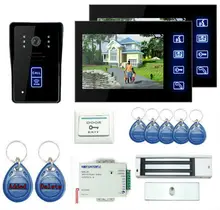 Freeship de dhl 7 “Cámara de Intercomunicación de la Puerta de intercomunicación Teléfono de La Puerta RFID Cerradura de La Puerta Huelga Con fuente de Alimentación de Control de Intercomunicación de Vídeo
