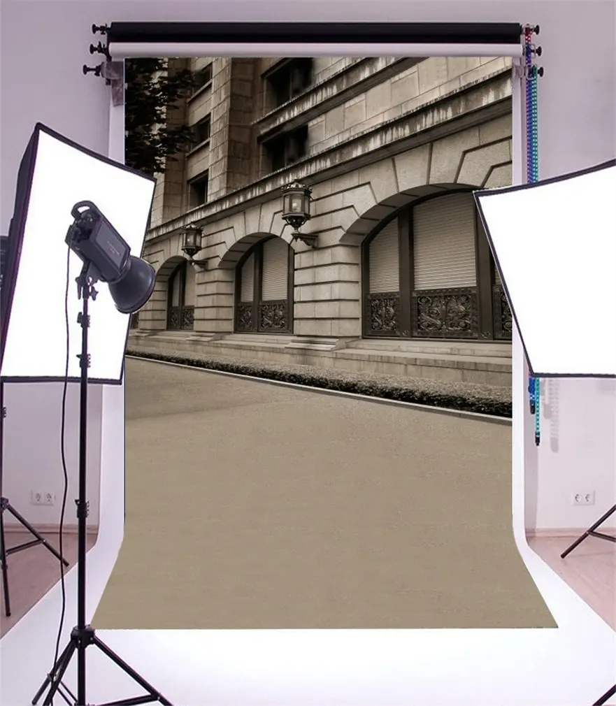 

Photography Backdrop Church European Archiculture Lantern Vintage Window Stone Brick Wall Nature Street Travel Photo Background