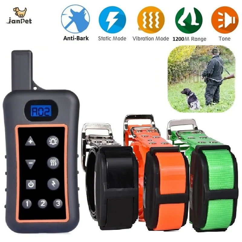 

New Shock Collars for Dog Hunting Training Remote Control 1200M Waterproof Electronic Dog Training Collar for All Size Dogs