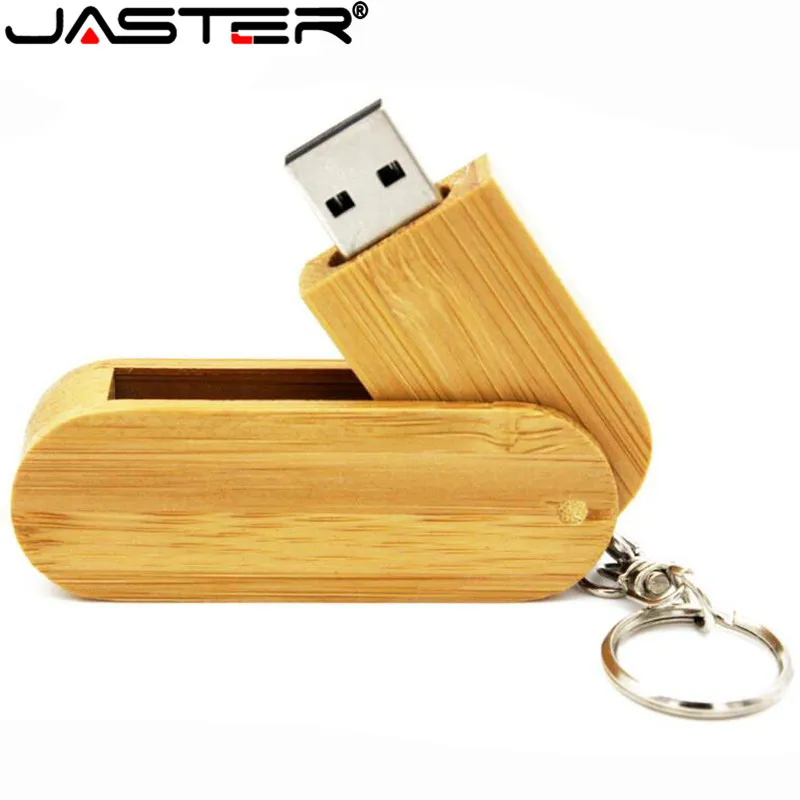 JASTER Деревянный Логотип заказной вращающийся деревянный USB флэш-накопитель Флешка карта памяти, Флеш накопитель 4 ГБ 16 ГБ 32 ГБ 64 Гб usb креативный