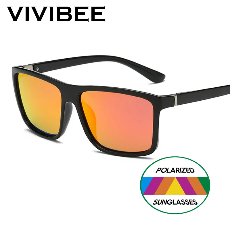 VIVIBEE Rectangle Polarized Mens Sunglasses Polarize Red Lens Vintage  Driving Sunglass for Women UV400 Trend Eyewear - AliExpress