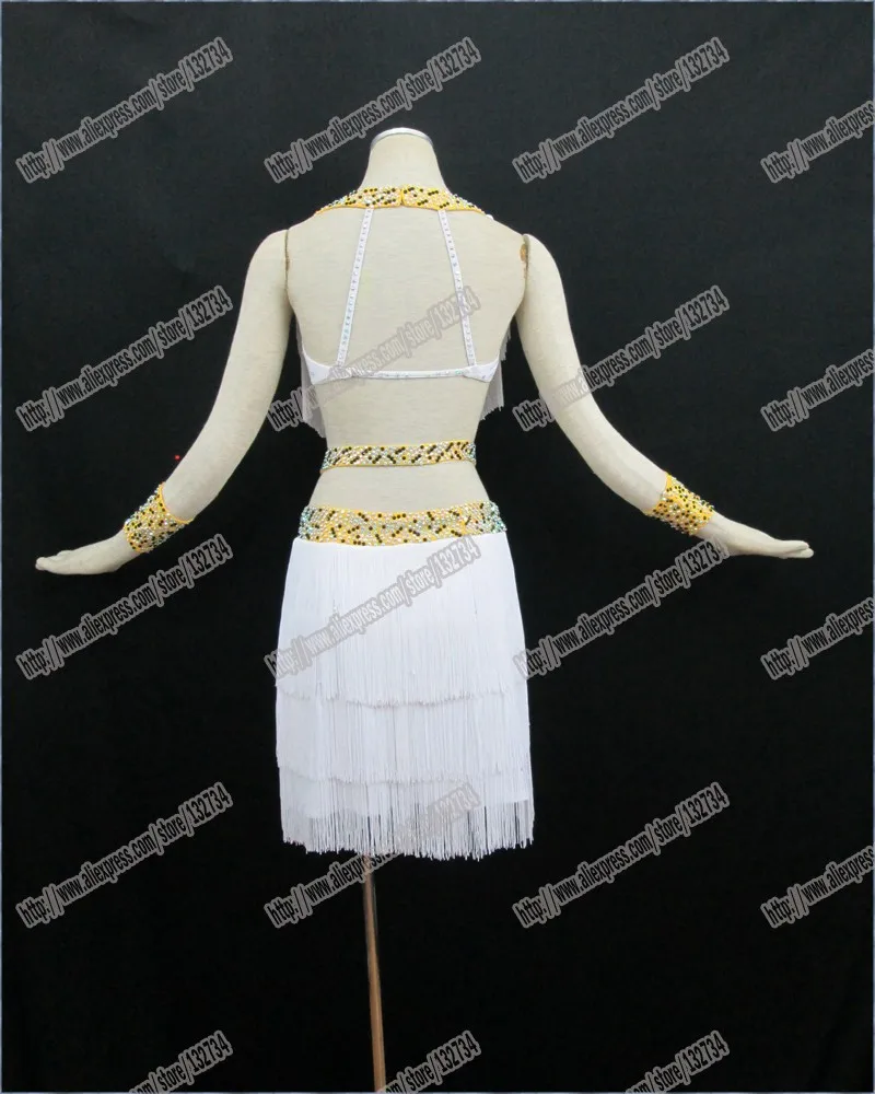 Бальное платье для спортивных танцев, латинское платье для выступлений, латинский костюм L-0001
