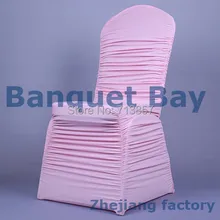 30 шт. в розовом цвете Свадебные лайкра Гофрированный спандекс чехлы для стульев