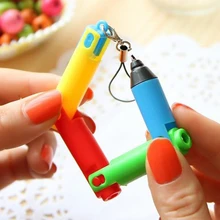 2 шт./лот, ручка для студентов, милая складывающаяся ручка, креативная шариковая ручка, пластиковая ручка для деформации, новая своеобразная гнущаяся ручка