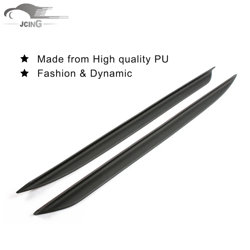 Car Rear Window Fin Side Fins Wing Windshield Spoiler For BMW E71 X6 X6M 2008-2013 PU Black Primer 1Pair