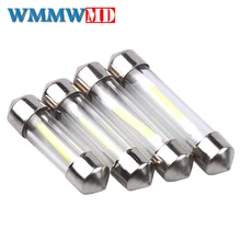 2 шт. C5W гирлянда 31 мм 36 мм/39 мм/41 мм C10W C5W светодиодный интерьер автомобиля светильник лампы COB Светодиодные Автомобильные фары SMD 6000K дневные ходовые огни 12V Белый лампы