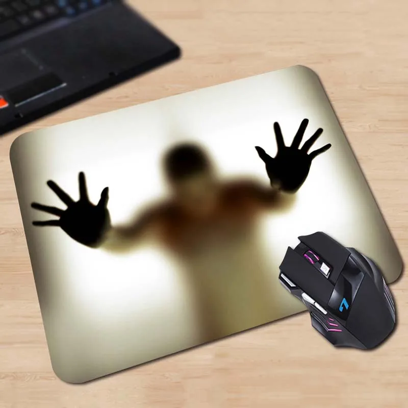 Высококачественный оптический Противоскользящий компьютерный коврик для мыши Коврик для Мыши игровые накладки таинственные тени руки ходячая мертвая коврик для мыши