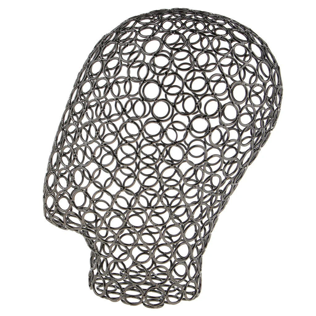 2Pcs Stable Metal Wire Mannequin Head Manikin Model Rack Wigs Hat Jewelry Headset Display Holder Rose Gold/Black
