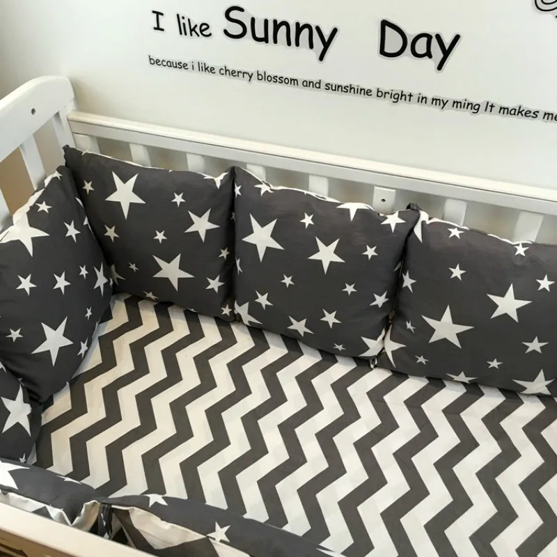 baby bed bumper 1pcs 60*30CM bebek crib bumper infant bed around protection clouds stars tree design baby crib cama bumper