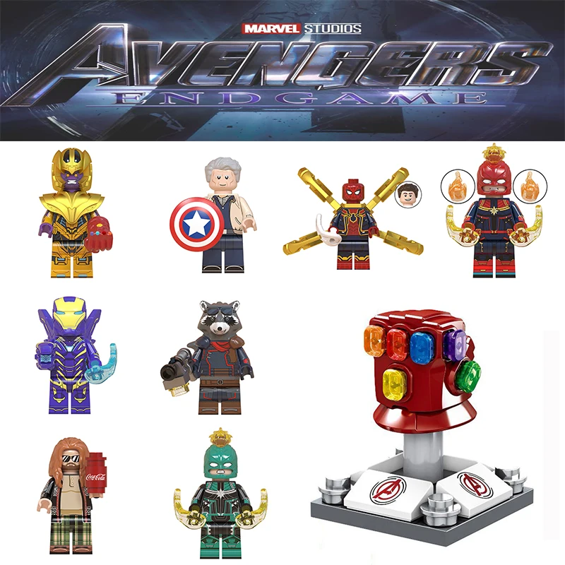 

Hot going Marvel Endgame Avengers 4 Minifigs Thor Iron Man War Machine Man going super heroes Building Blocks toys gift JM241