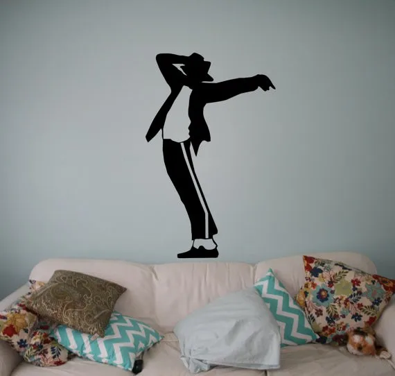 

Handsome Michael Jackson Dacer Pattern Wall Sticker Art Design Home Decor Vinyl Wall Mural The King Of Pop Cool Room DecorW-1080