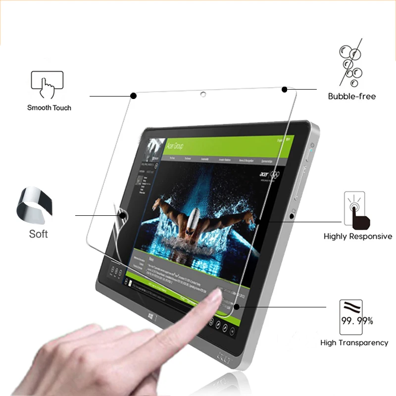 

HD lcd Glossy screen protector film For Acer Iconia Tab W700 11.6" tablet front ANti-Scratched Clear protective films