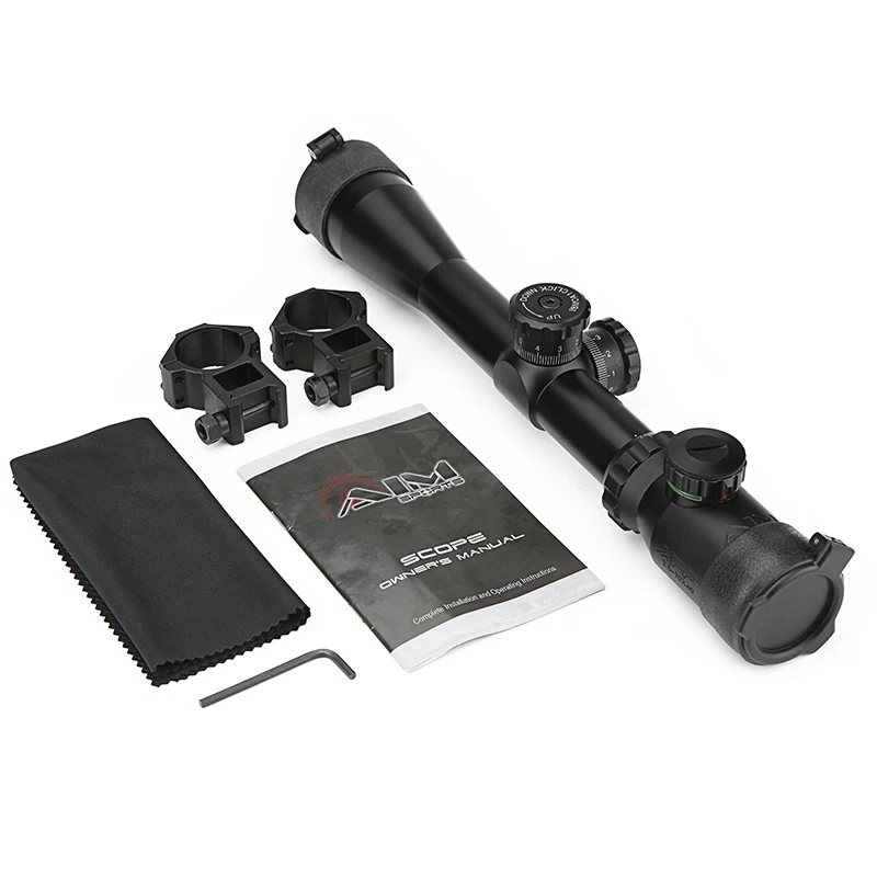 AIM 2 5 10X40 Riflescopes Sports font b Rangefinder b font Reticle Red and green Hunting