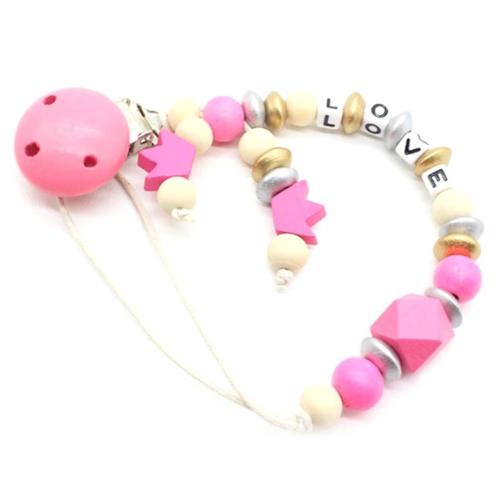 Silicone Teething Toy Pacifier Clip Chain Dummy Holder Baby Nipple Clasps
