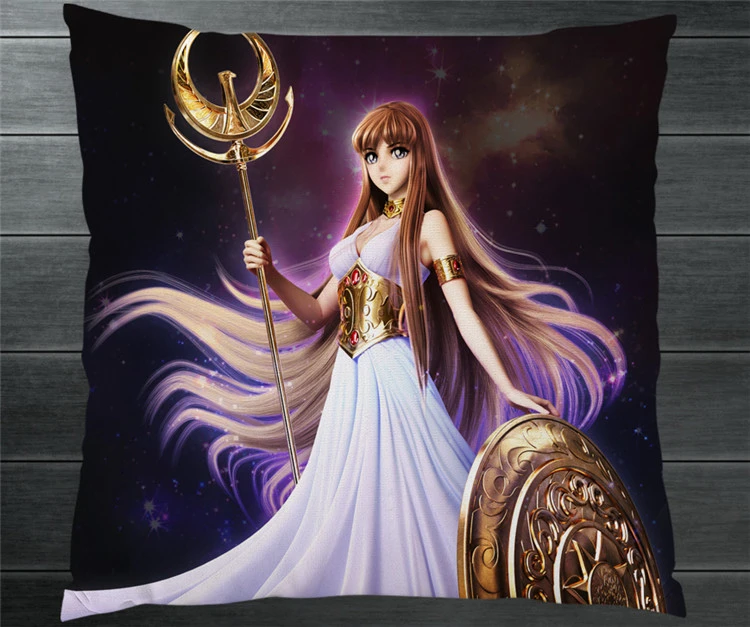 Saint Seiya Saori Kido Athena Goddess Fanart 40 40cm Two Side Pillowcase Pillow Case Cover Cosplay Gift Bed Sofa Car Decor New 2 Anime Costumes Aliexpress