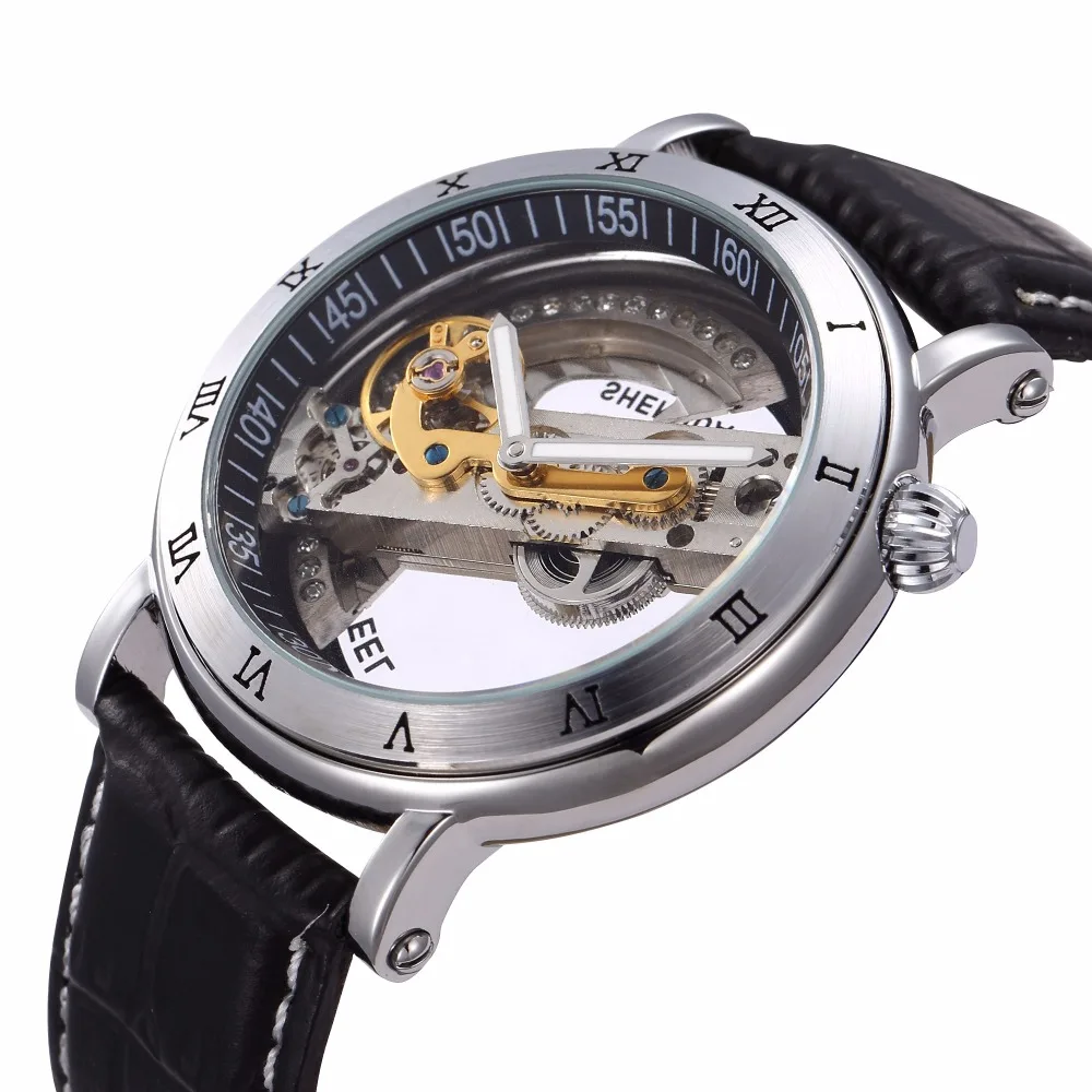 Automatic Self Wind Skeleton watch Hollow out Dial Mechanical Watches