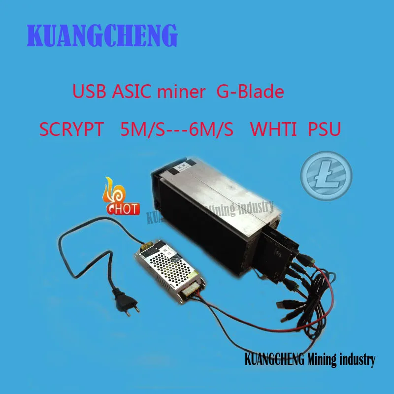 KUANGCHENG горная промышленность Ltc miner Gridseed Blade G-Blade Scrypt Litecoin ASIC Miner 5,2 ~ 6Mh/s asic miner Майнер Litecoin + PSU