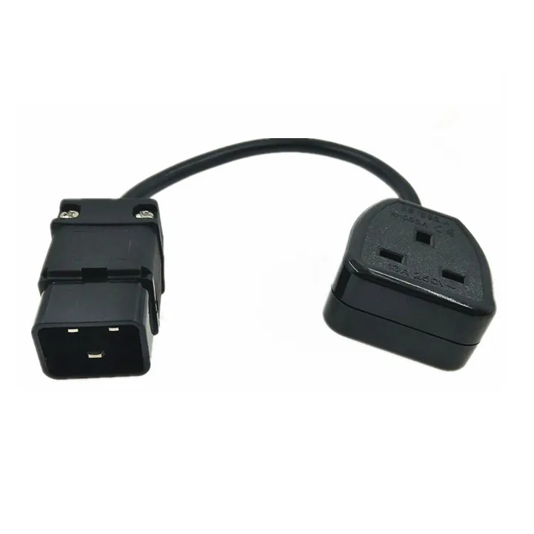 

Quality UPS Power Cable IEC C20 Male 16A Plug to UK 13A Female Socket BS1363 30cm