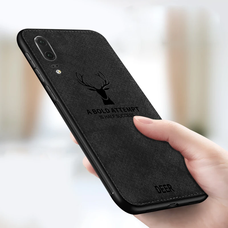 Тканевый чехол с оленем для телефона Huawei P30 Pro P20 P10 Lite P Smart 2019 Plus Nova 4 3 3i 3e мягкий