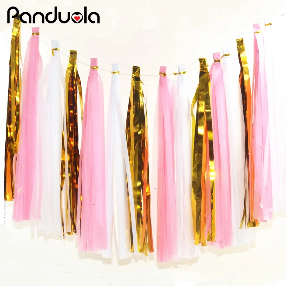 Wedding Decoration 5Pcs Tissue Paper Tassels Garland Birthday Party