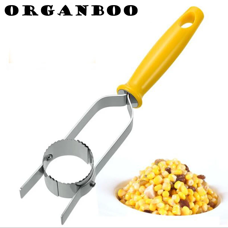 

New Kitchen Gadgets Cooking Tools Stainless Steel Corn Cob Remover Separator Peeler Stripped Corn Sheller Household