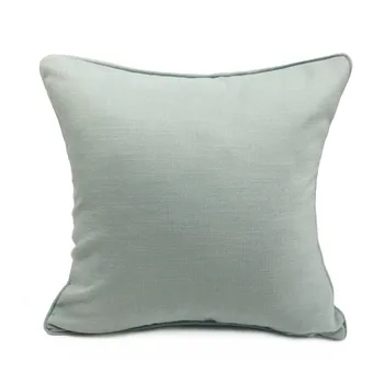 

Free Shipping Modern Light Powder Blue linen-like Plain Cushion cover Solid Faux Linen Pillow case Square Pipping 45 x 45 cm