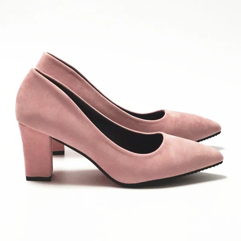 DRAFRGO/Женская обувь розового цвета пикантные женские туфли-лодочки на квадратном каблуке 7,5 см летняя офисная обувь на низком каблуке, европейские размеры 34-39, Mujer Zapato, Femme Chaussure